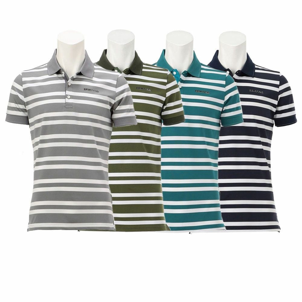 BRIEFING GOLF ブリーフィングゴルフ MENS STRIPE POLO ボーダー